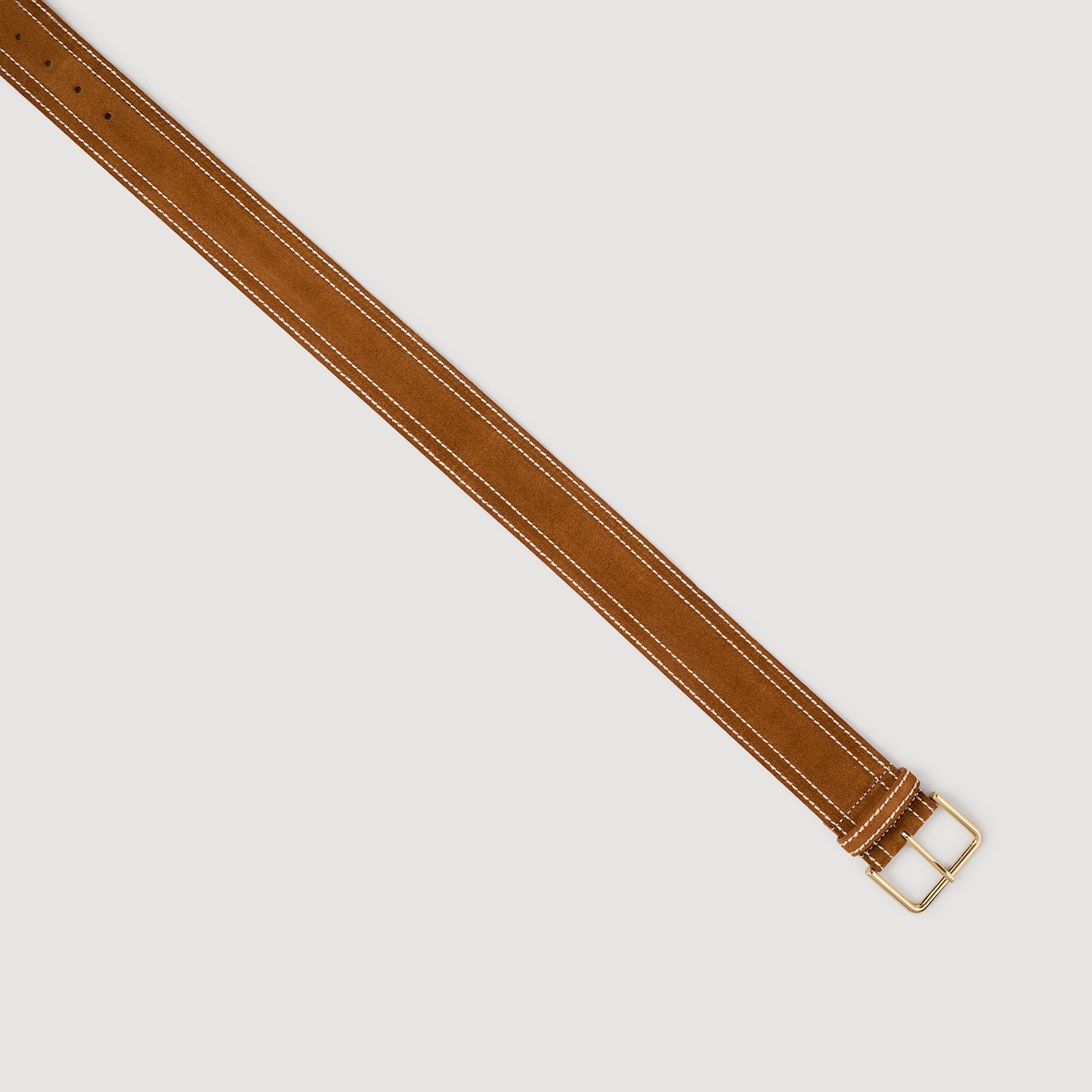 Wide Leather Belt Camel