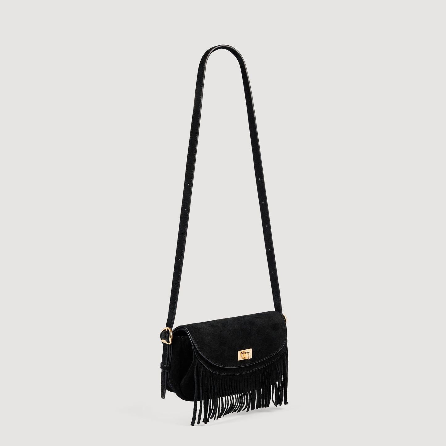 Le Mini Mambo Mini Mambo Suede Bag Black