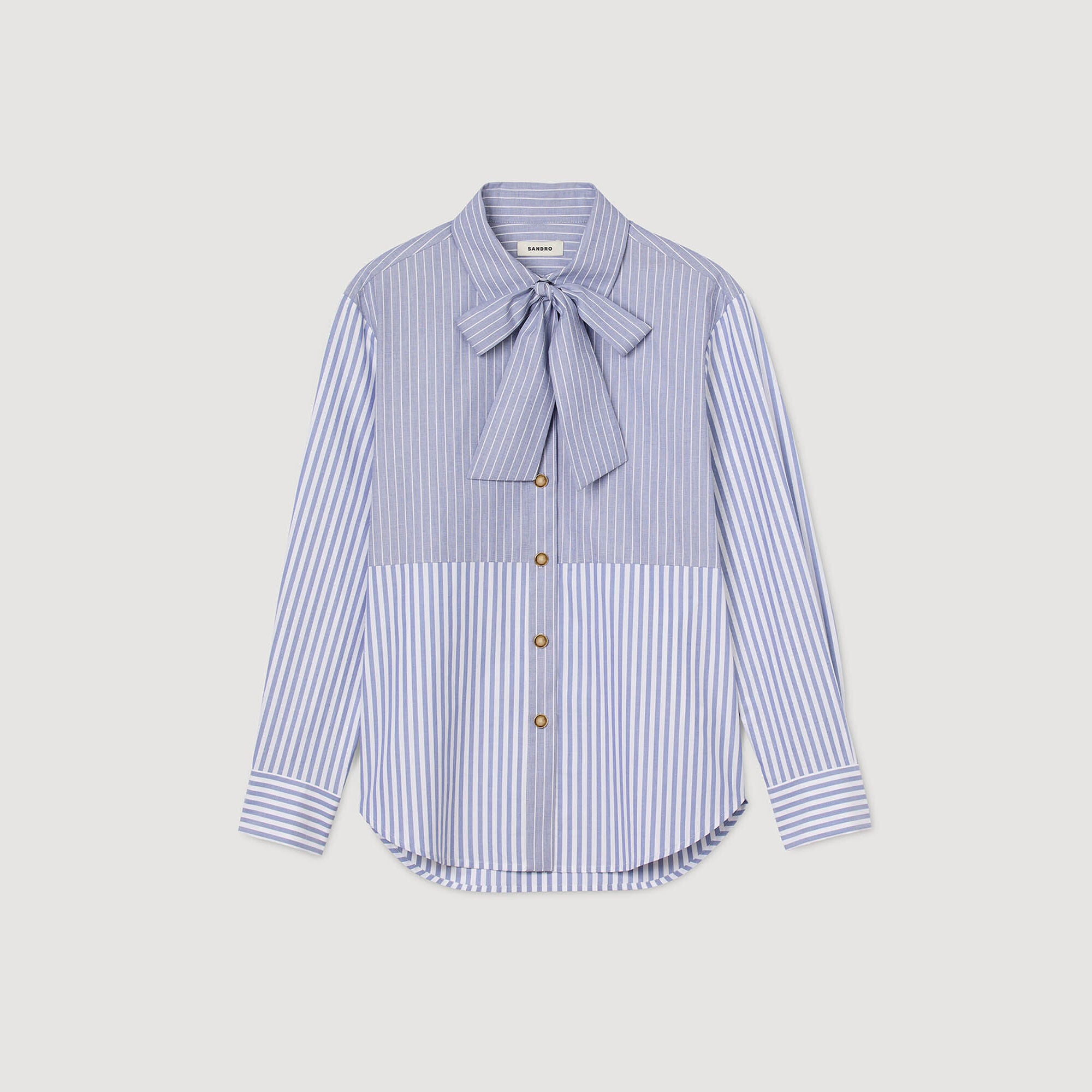 Isilys Striped tie shirt Blu / White