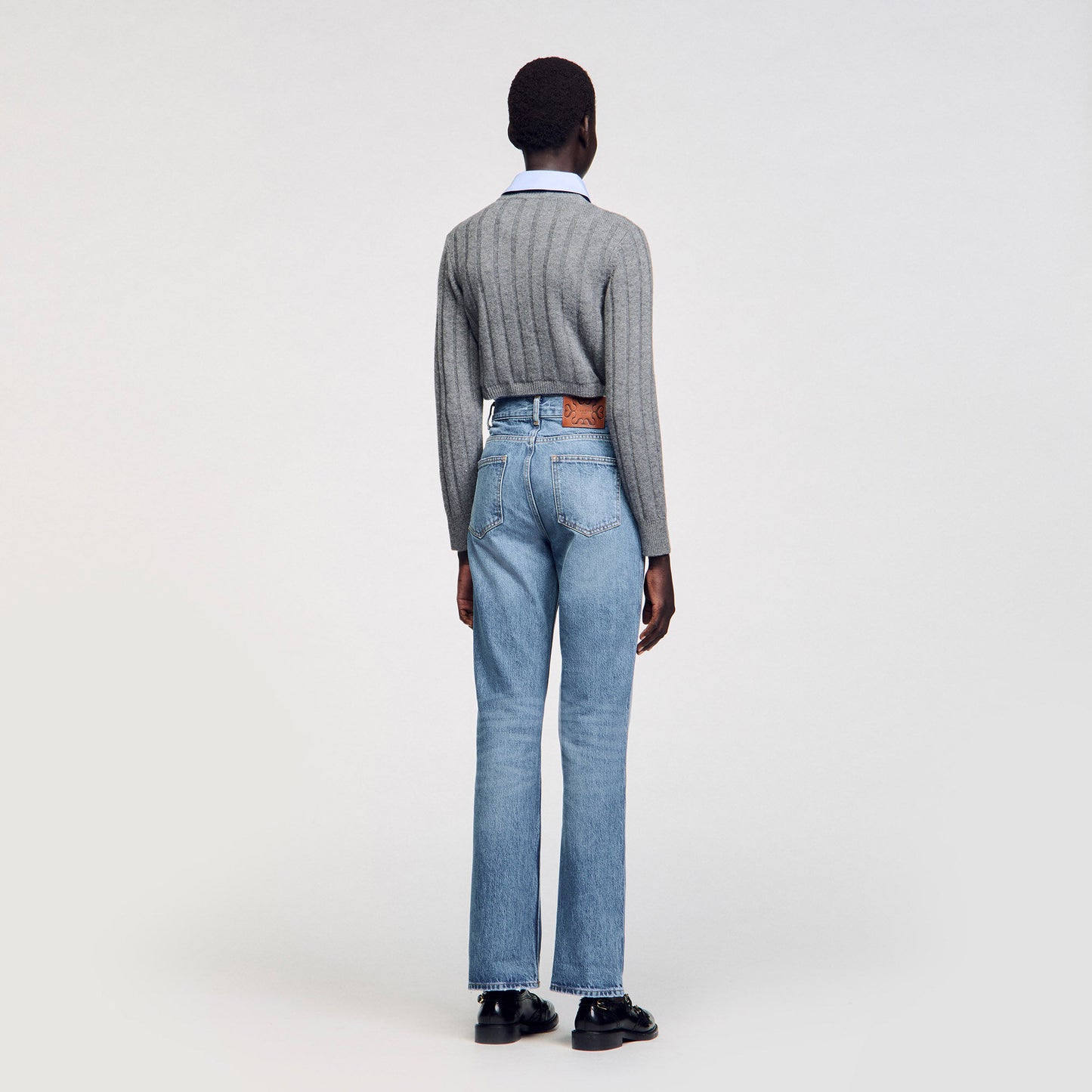 Moore Flared Faded Jeans Blue Jeans