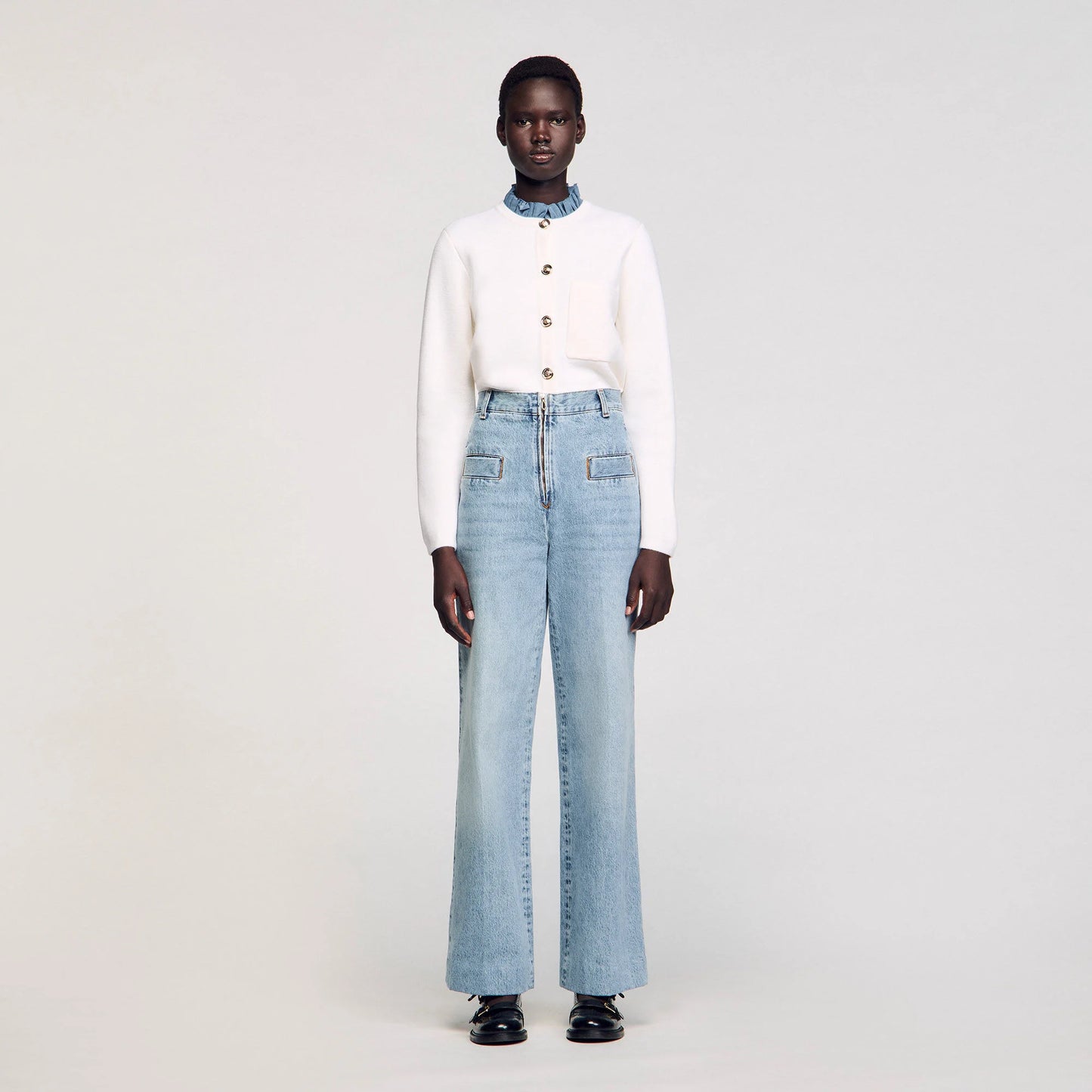 Oslo Wide-Leg Jeans Blue Jean