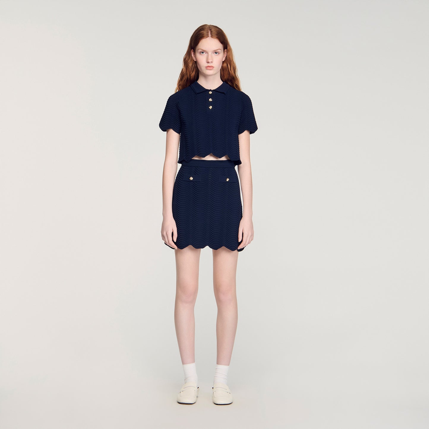 Bamba Short Knit Skirt Navy Blue