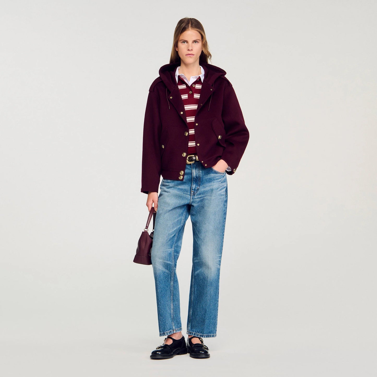 Marjane Double-Faced Wool Coat Bordeaux