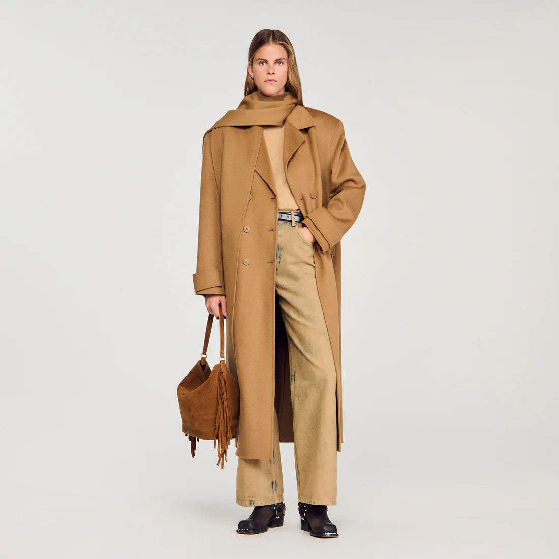 Uma Oversized Wool Coat Camel
