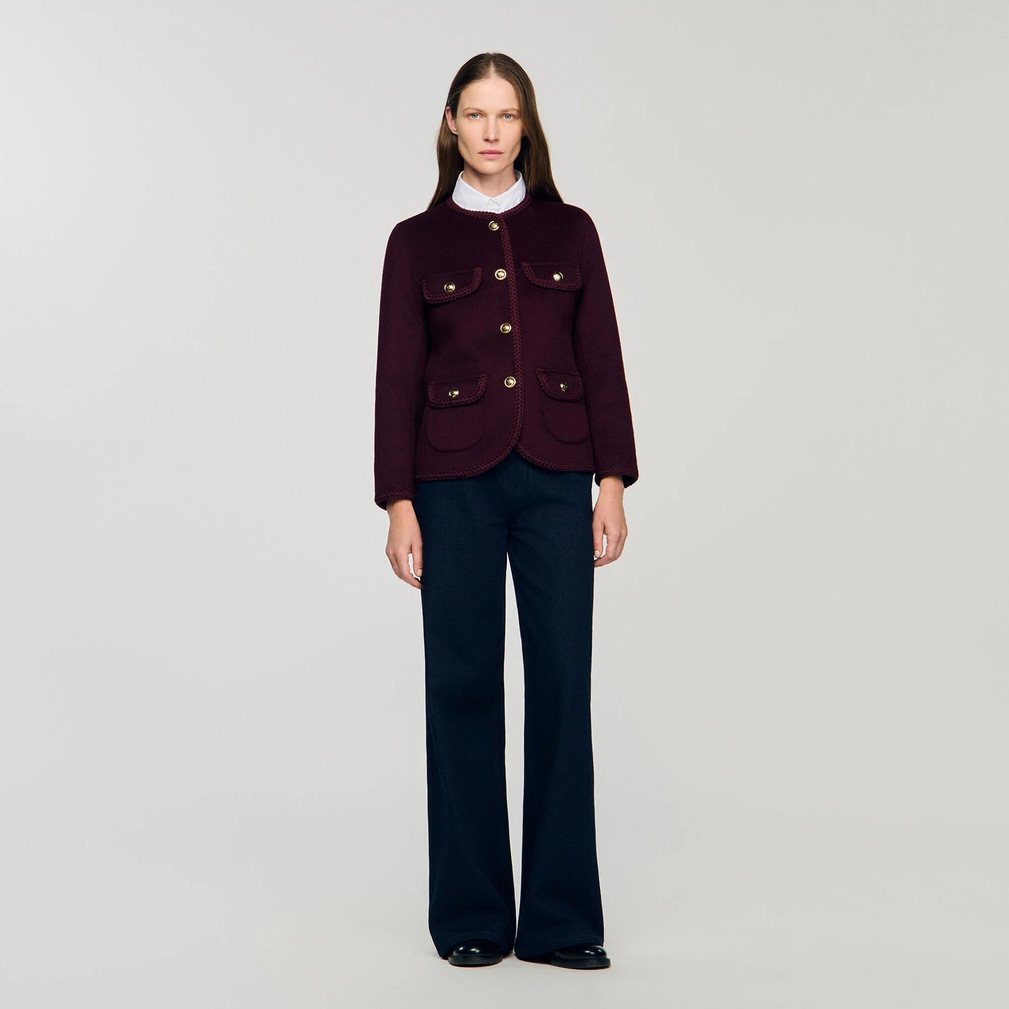Jilliane Double-Faced Jacket Bordeaux