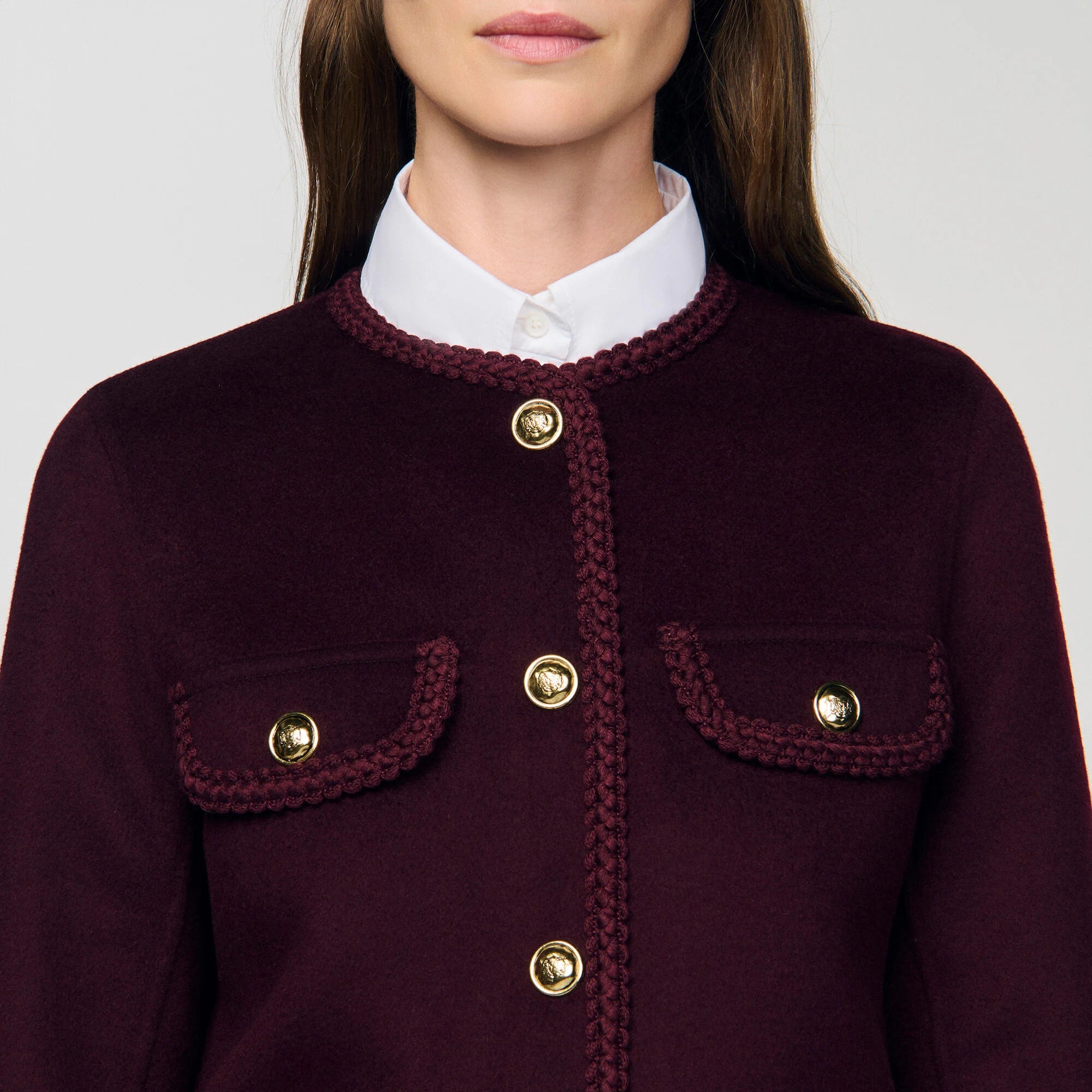 Jilliane Double-Faced Jacket Bordeaux