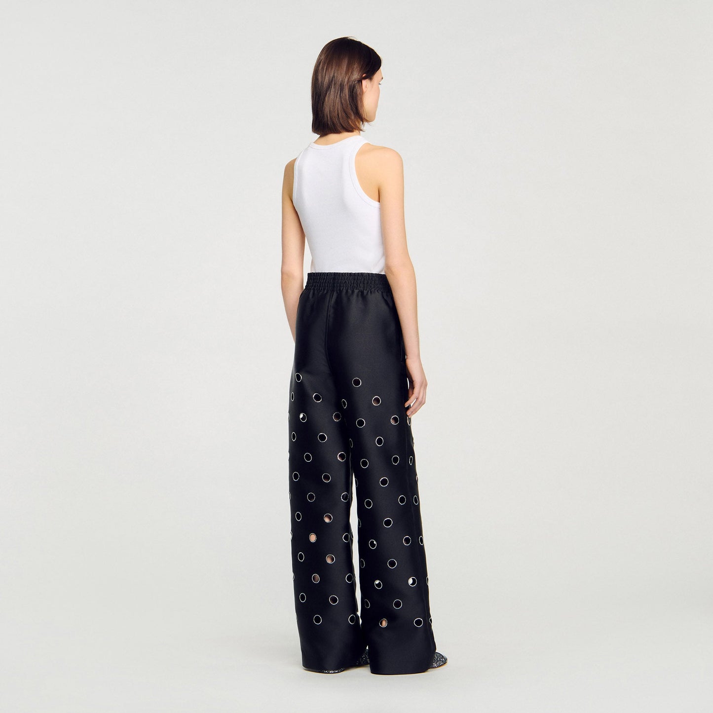 Neptune Rhinestone Trousers Black