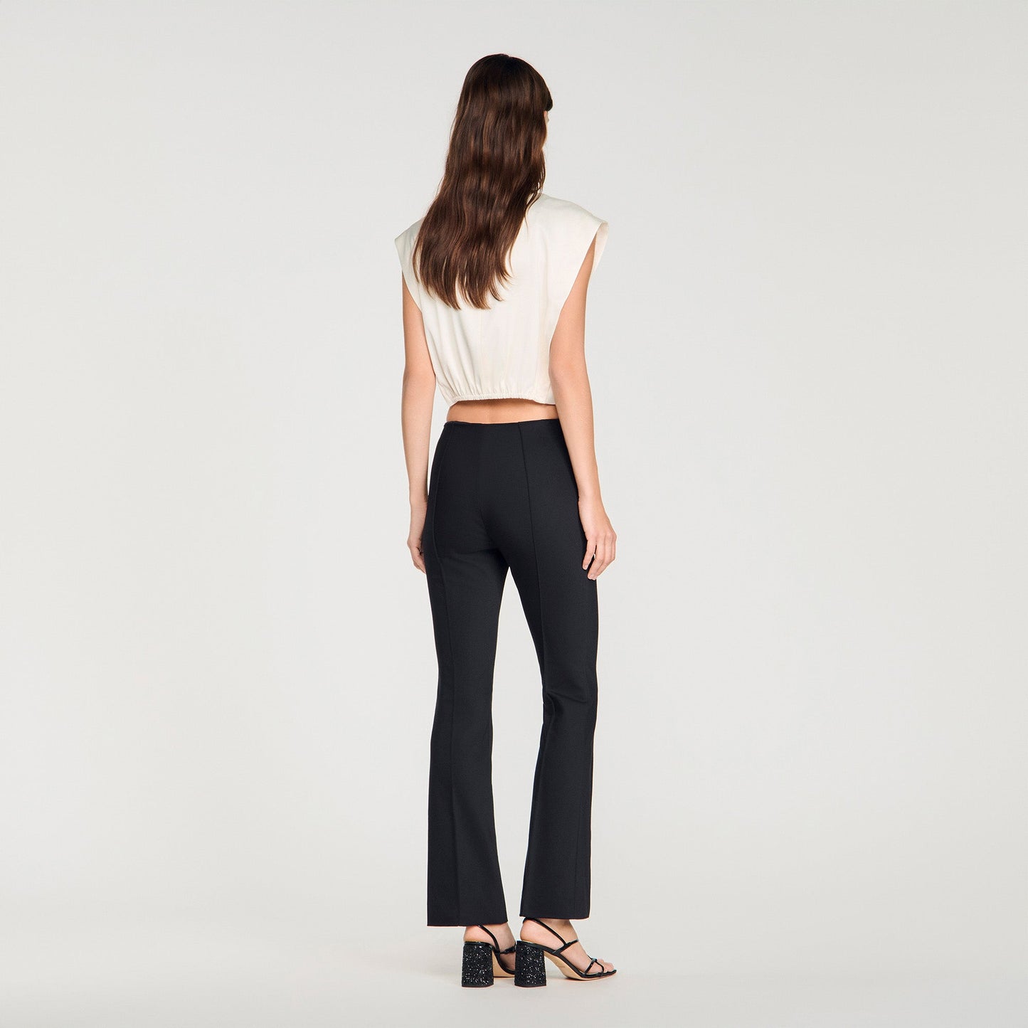 Mody Pleat And Zip Trousers BLACK