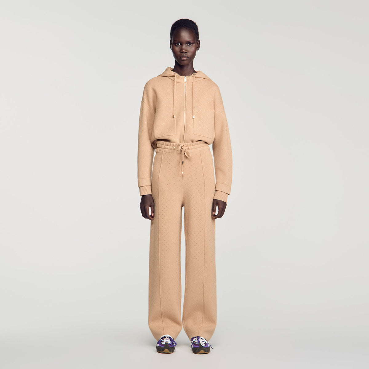 Lucay Rhinestone Jogging Trousers Camel