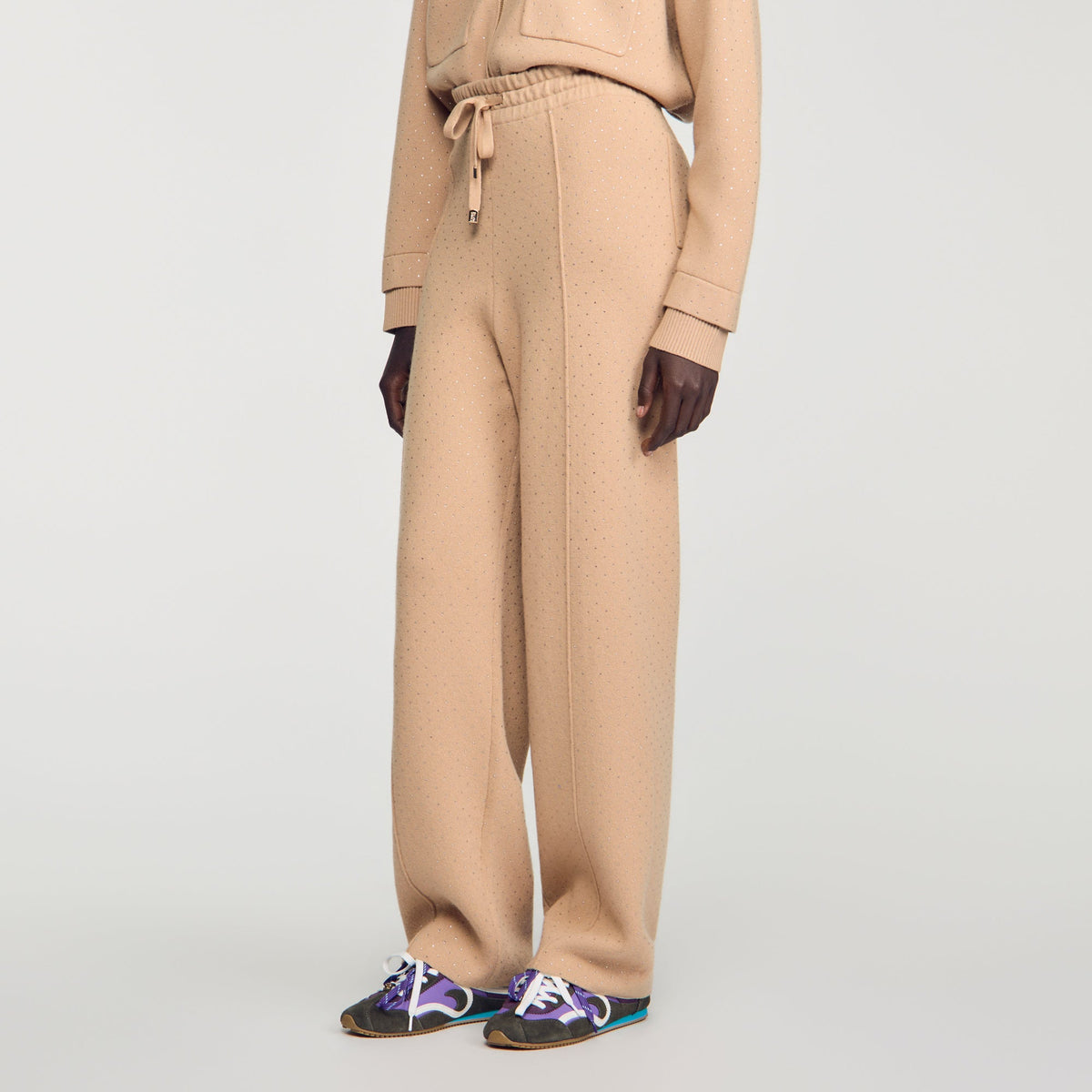 Lucay Rhinestone Jogging Trousers Camel