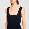 Piana Short Knit Dress With Ruffles Black