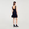 Piana Short Knit Dress With Ruffles Black