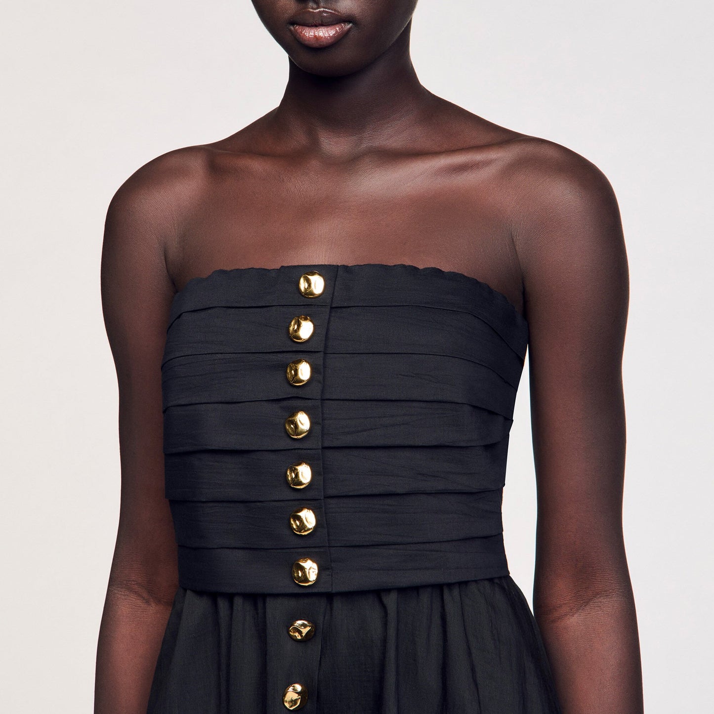 Nazareth Long Bustier Dress Black