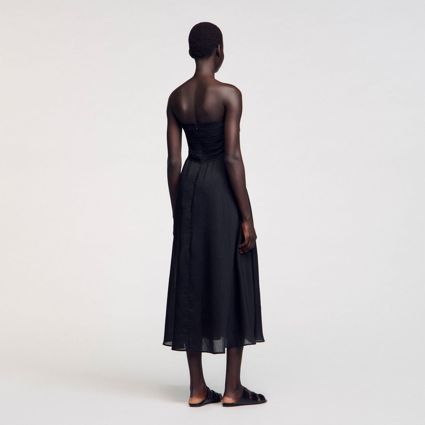 Nazareth Long Bustier Dress Black