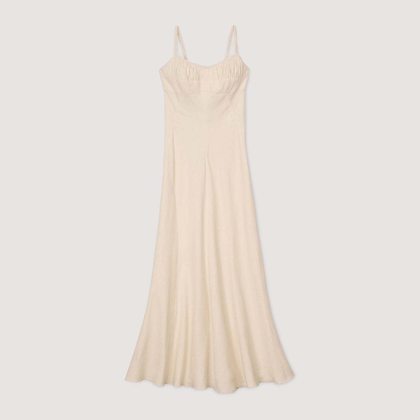 Maxi Dress With Straps Ecru