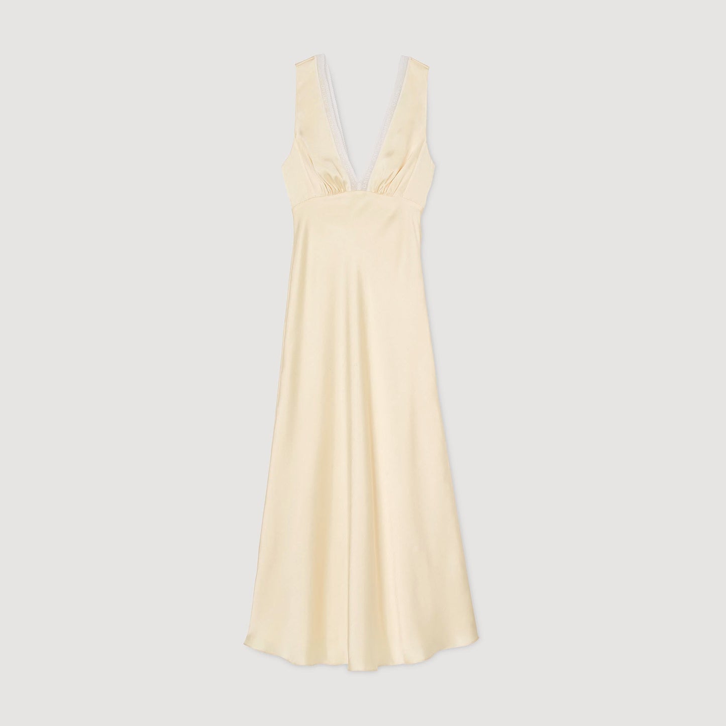 Noelle Satin-Effect Maxi Dress Yellow