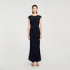 Draped Maxi Dress Black