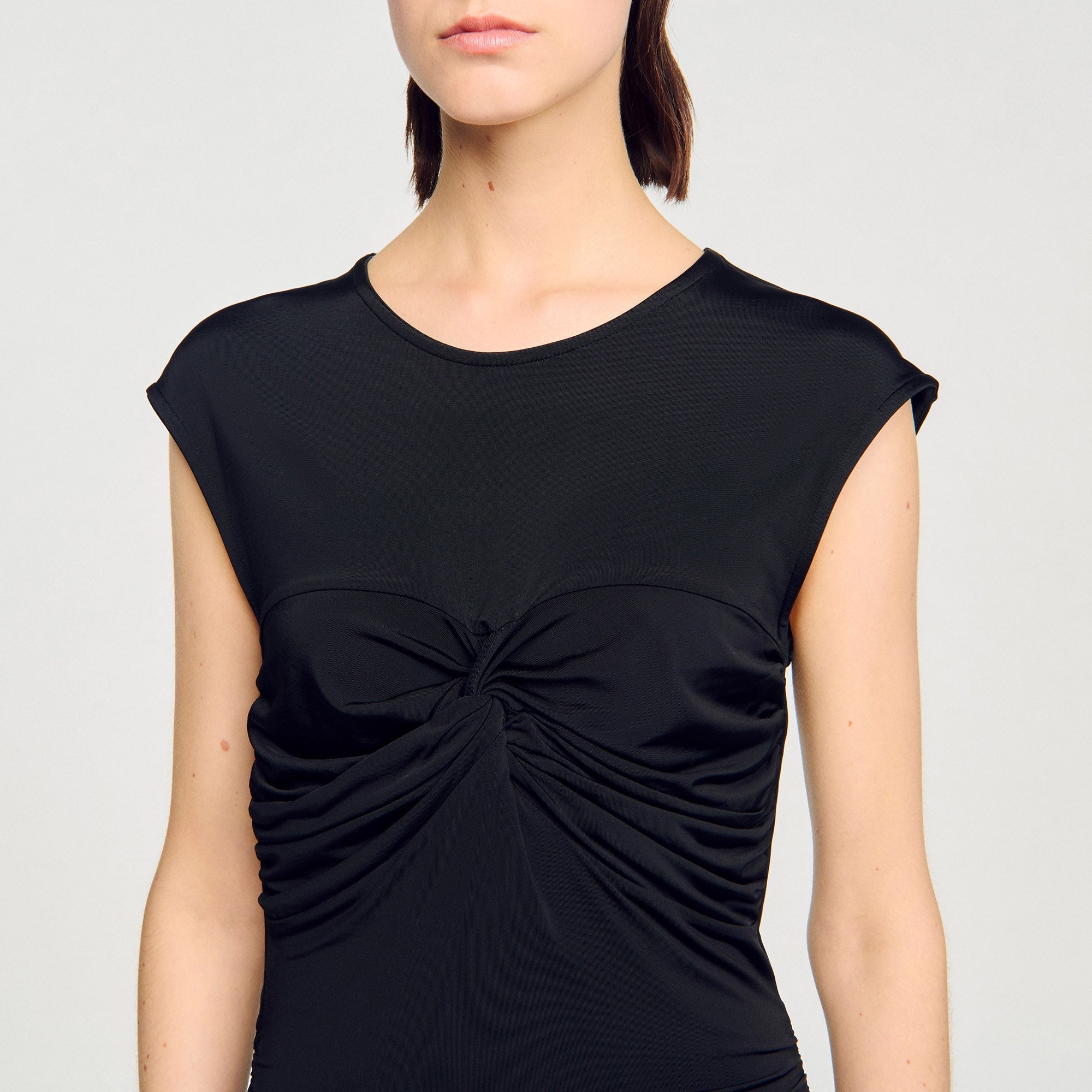 Draped Maxi Dress Black