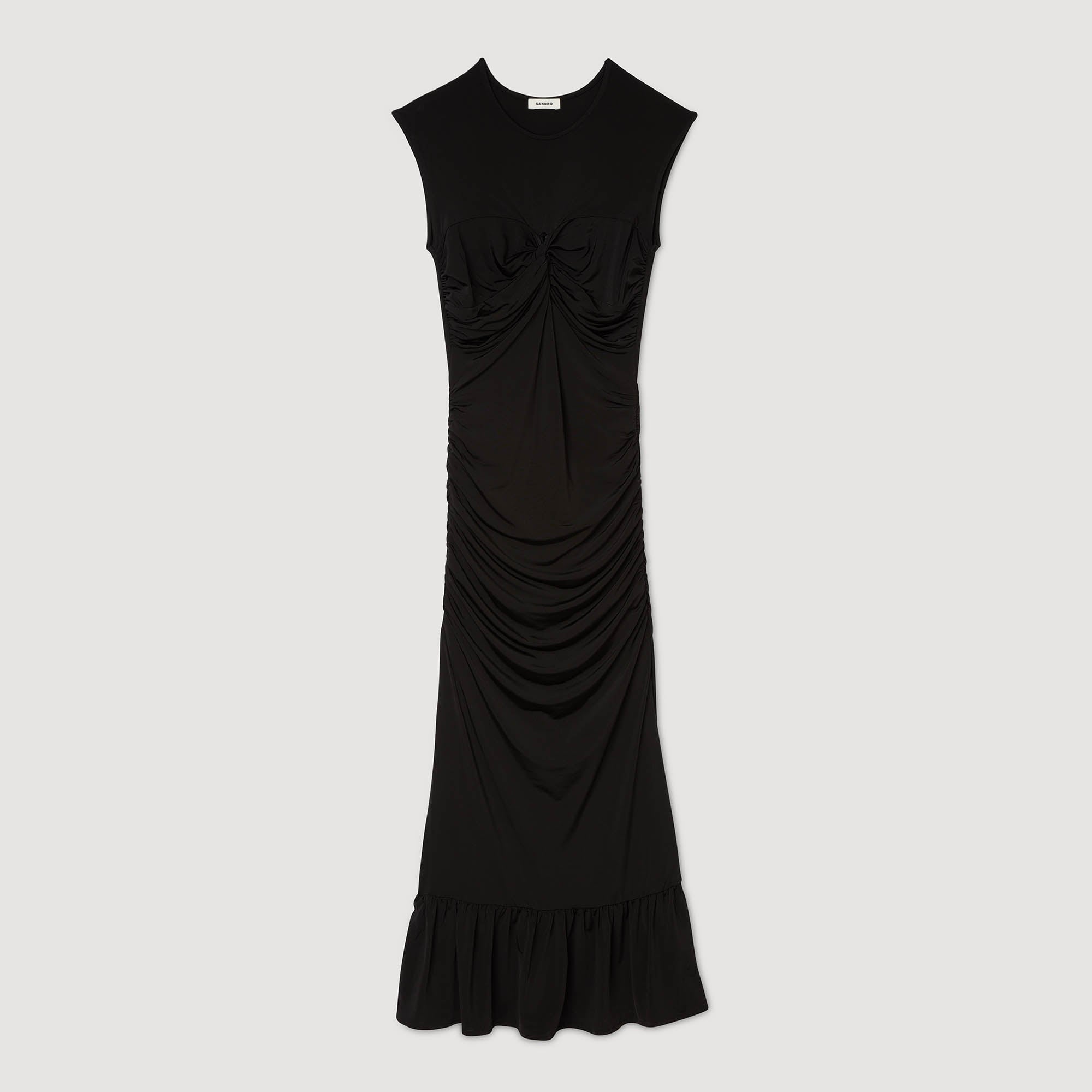 Draped Maxi Dress Black