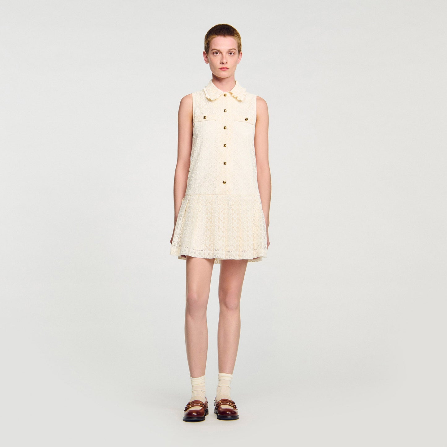 Constantine Short Lace Dress Ecru