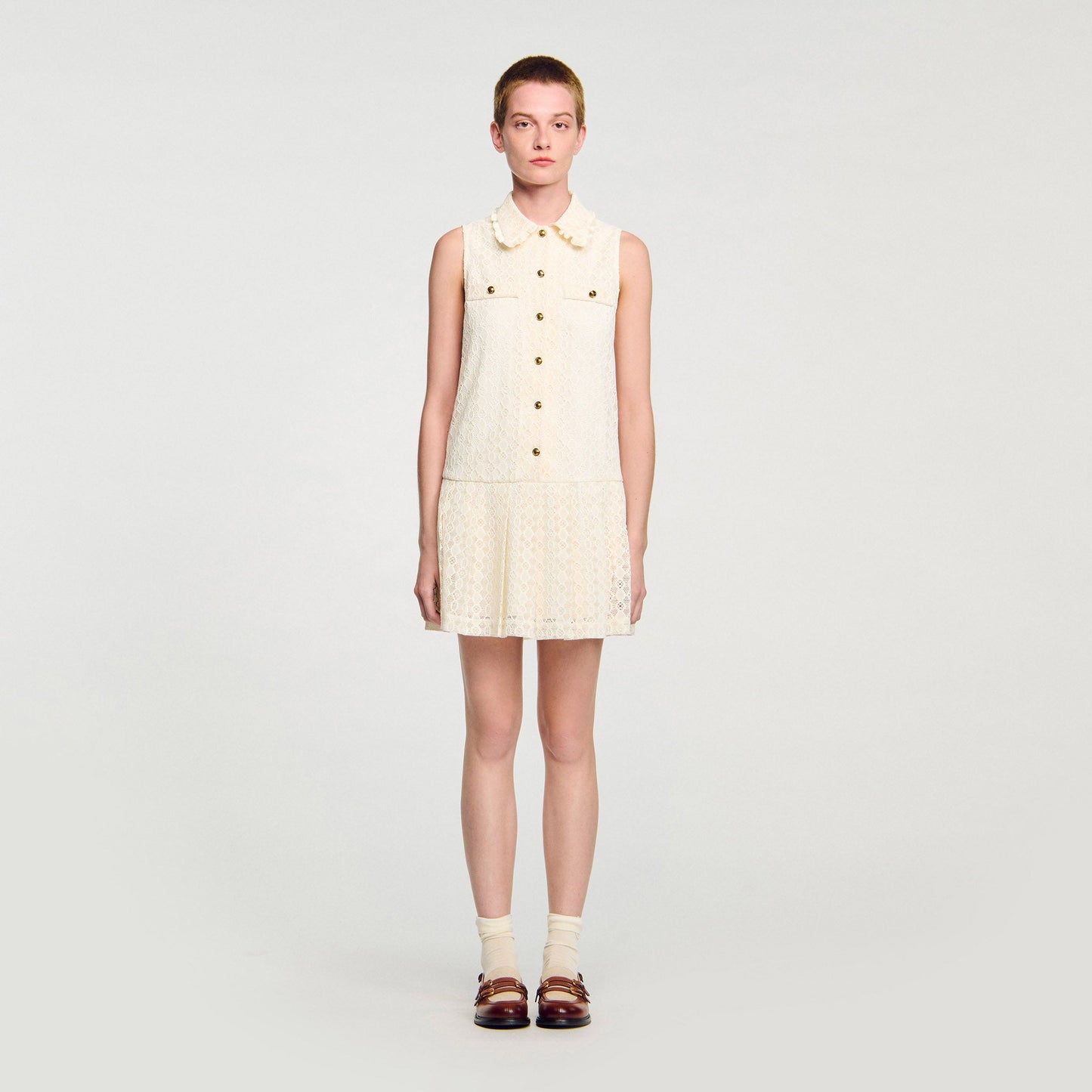 Constantine Short Lace Dress Ecru