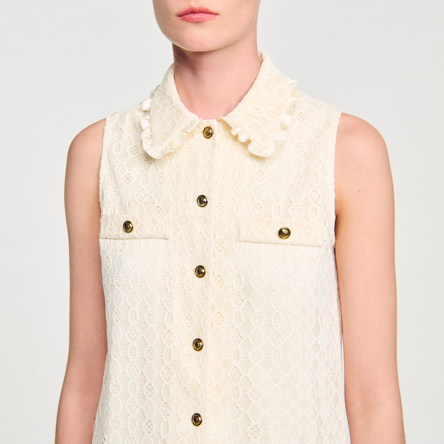 Constantine Short Lace Dress Ecru