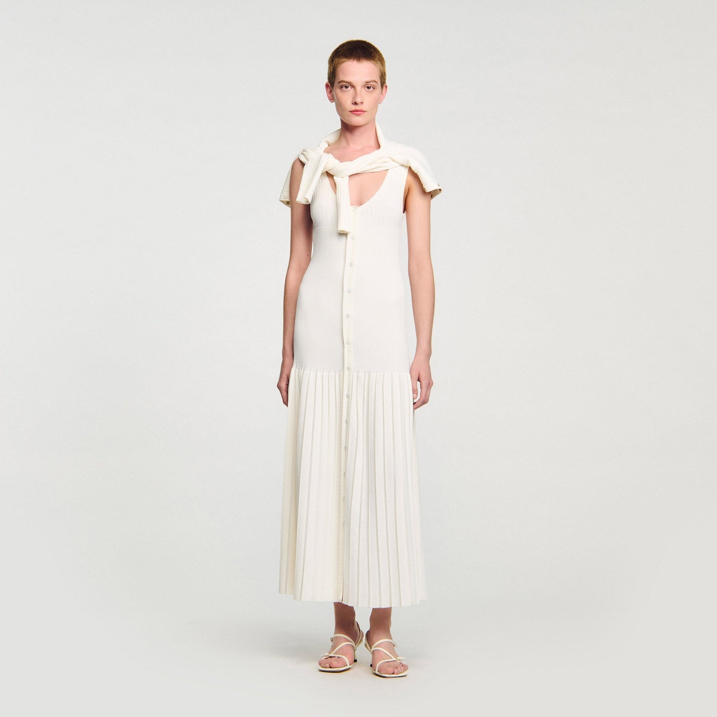 Bella Knit Maxi Dress Ecru