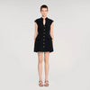 Constance Short Knit Dress Black