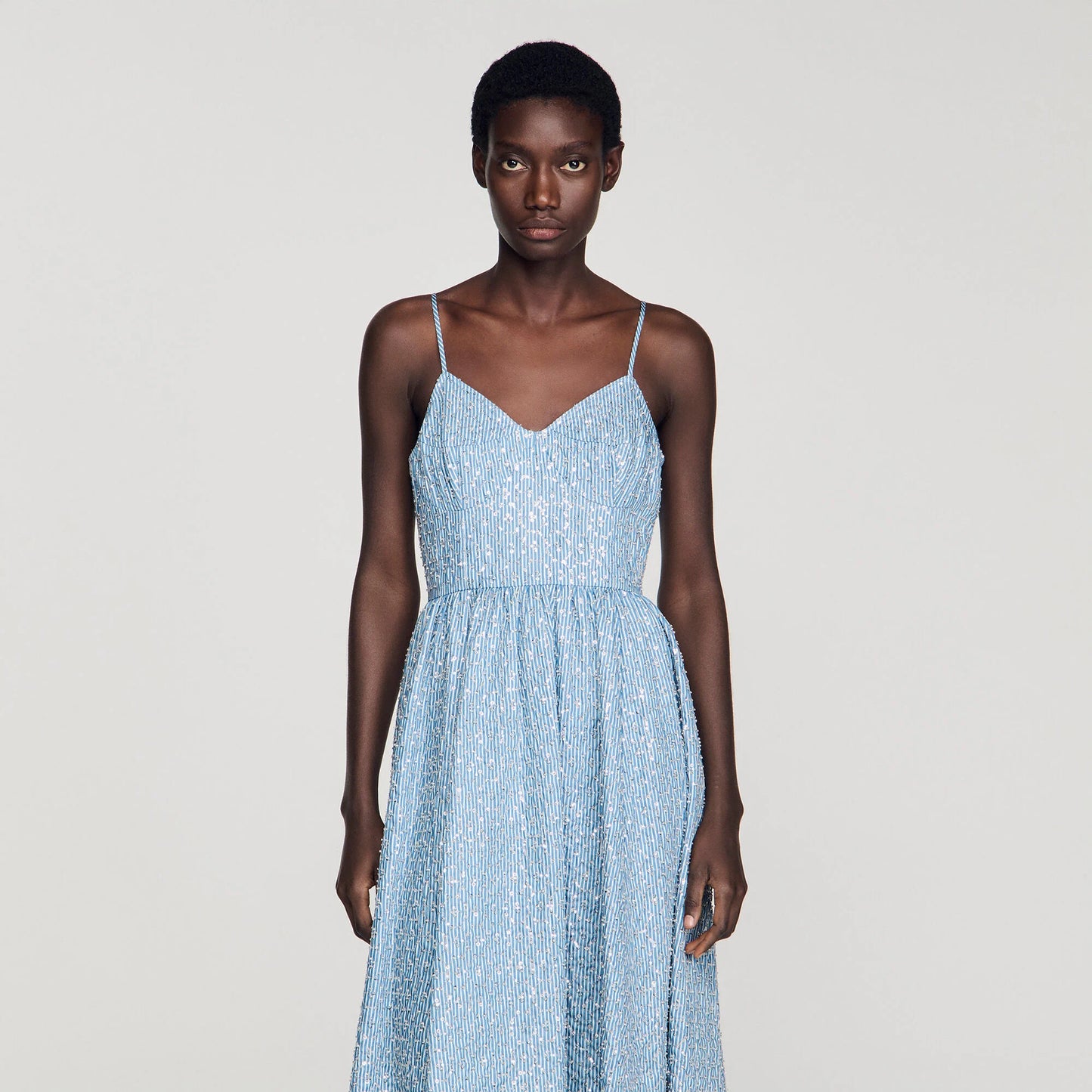 Iseanna Sequined Maxi Dress Blue