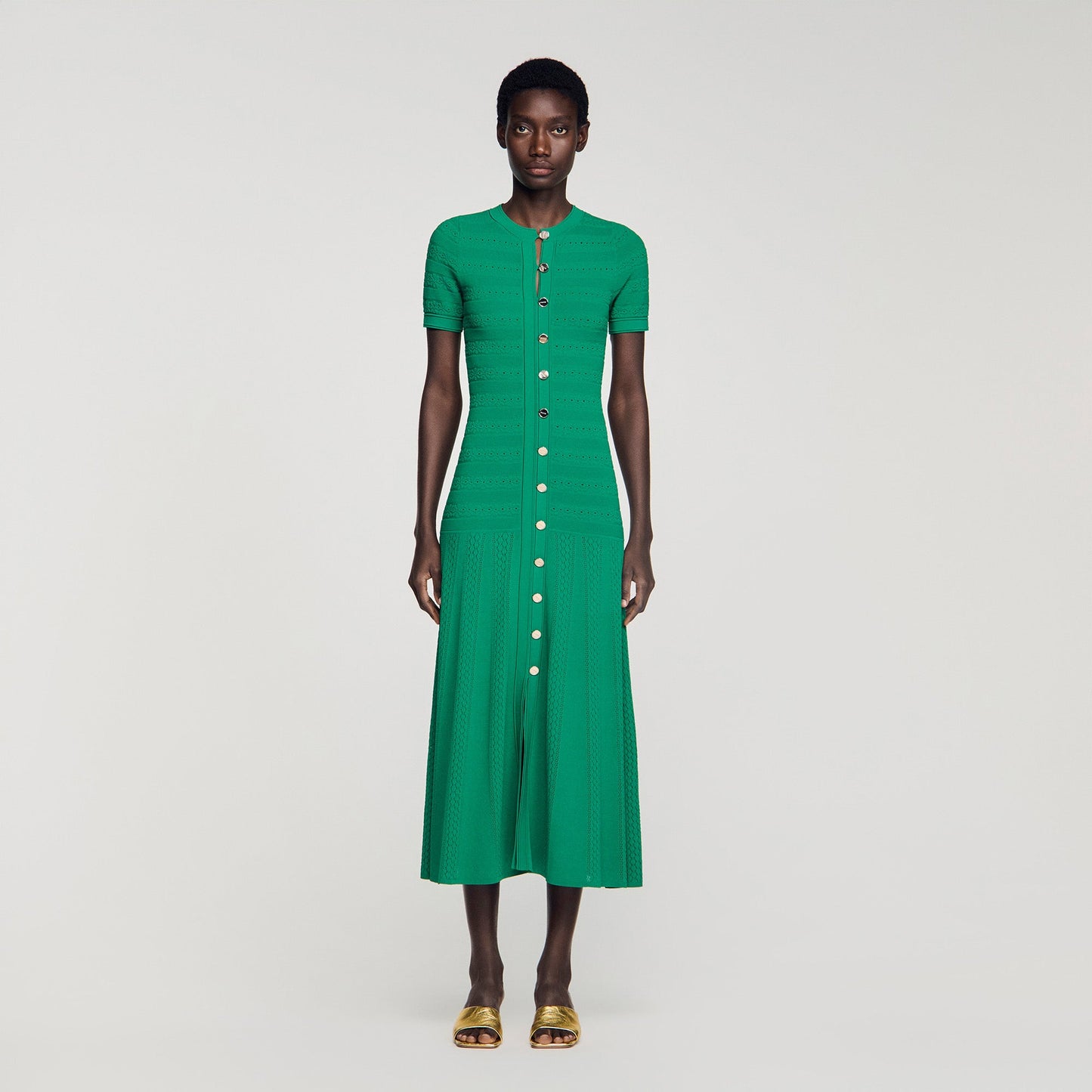 Milona Knit Maxi Dress EMEURAUDE GREEN