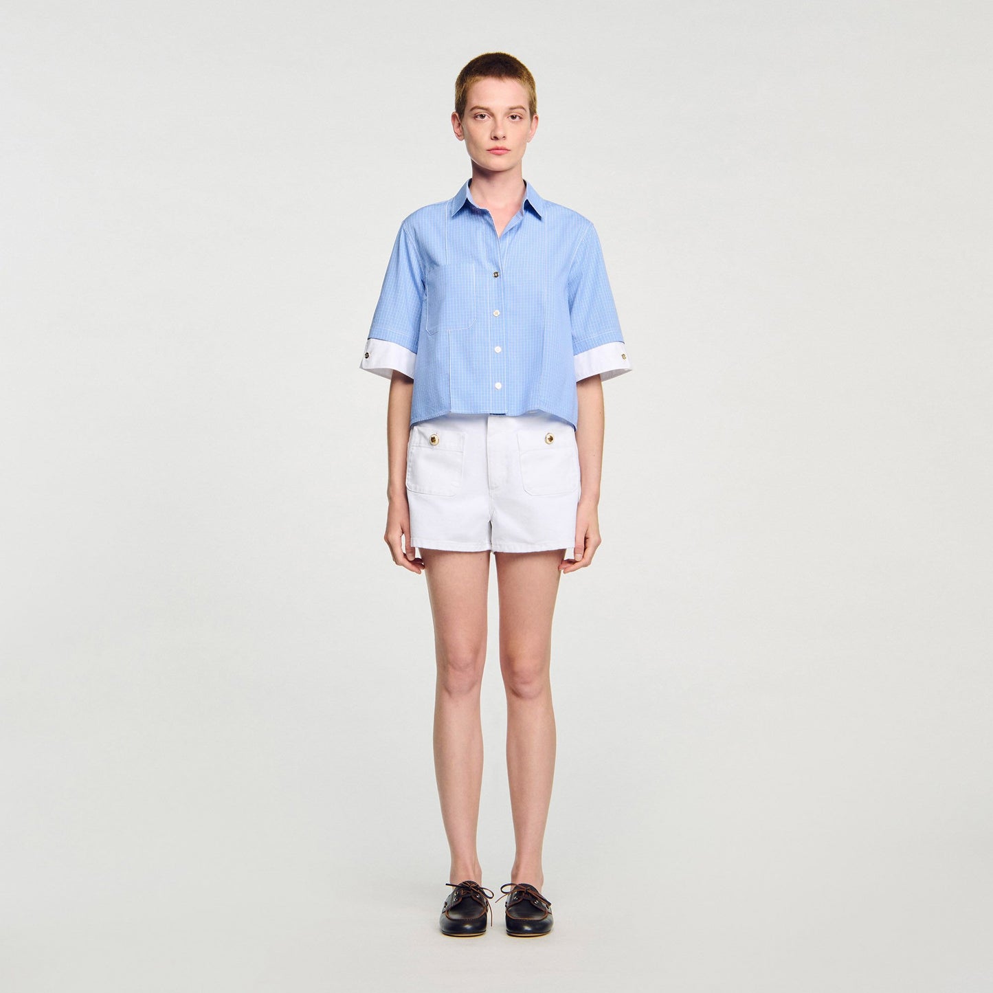Texas Denim Shorts White