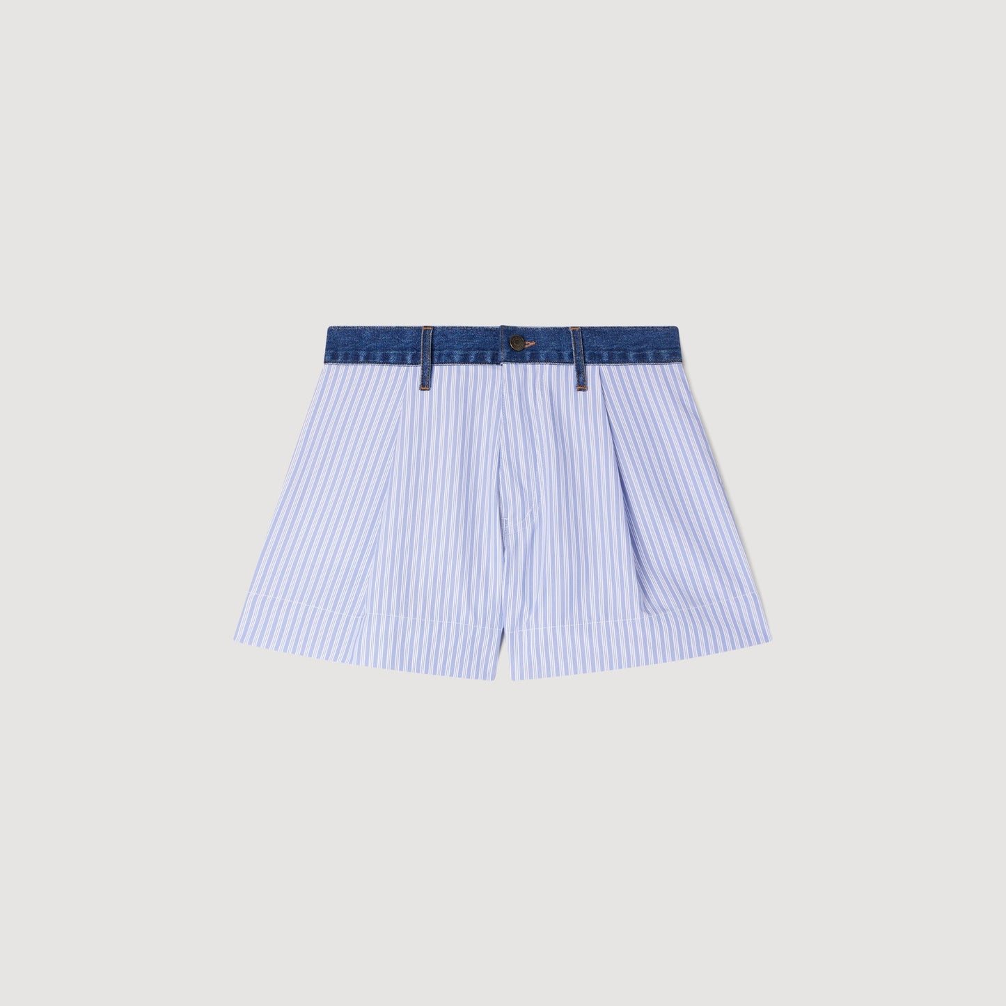 Eliaz Striped Shorts With Denim Details BLUE / GREEN