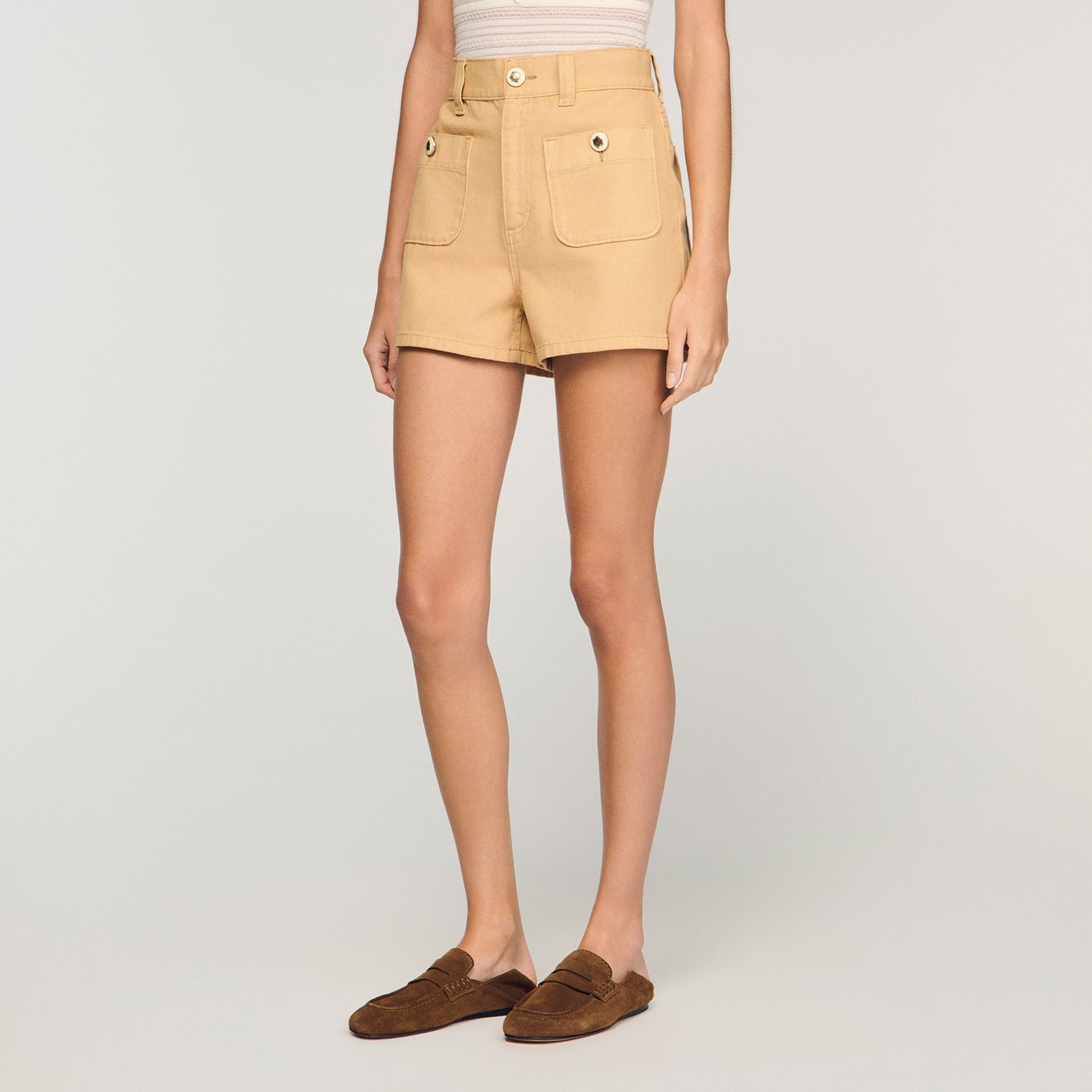 Texas Denim Shorts Beige