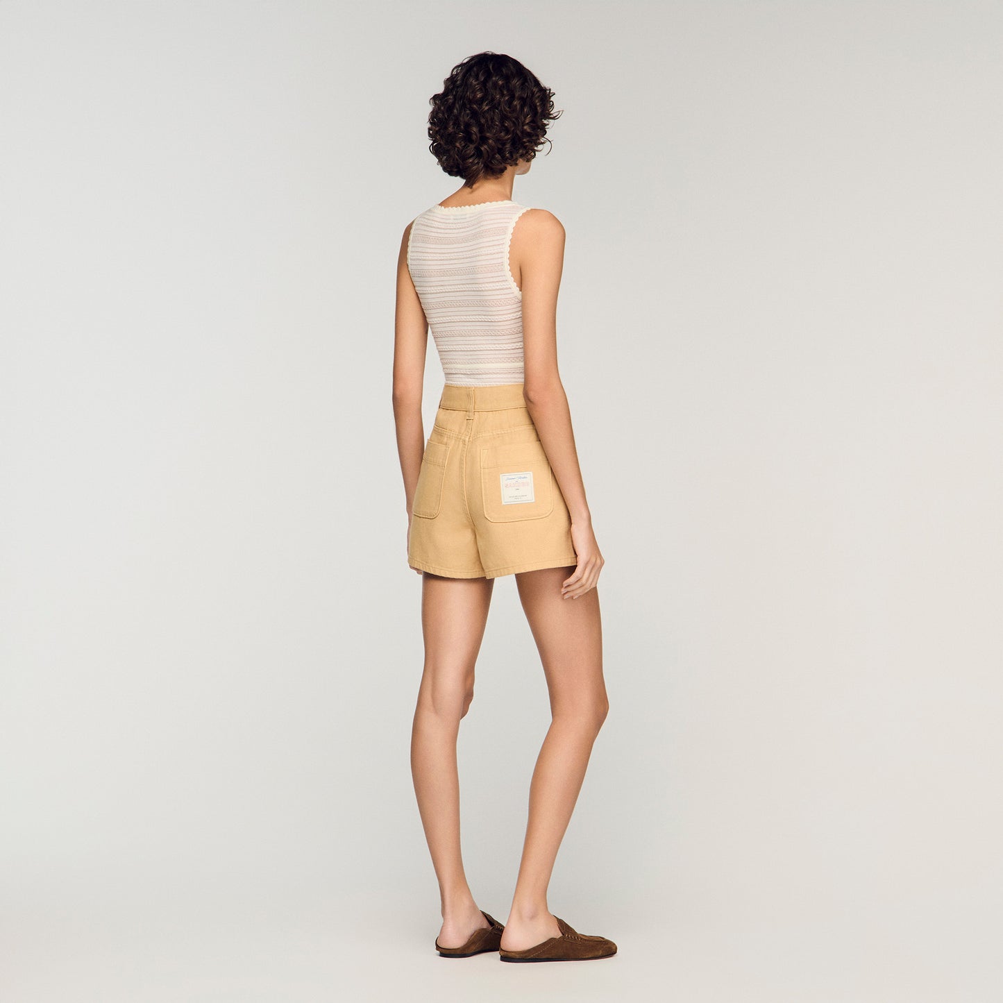 Texas Denim Shorts Beige