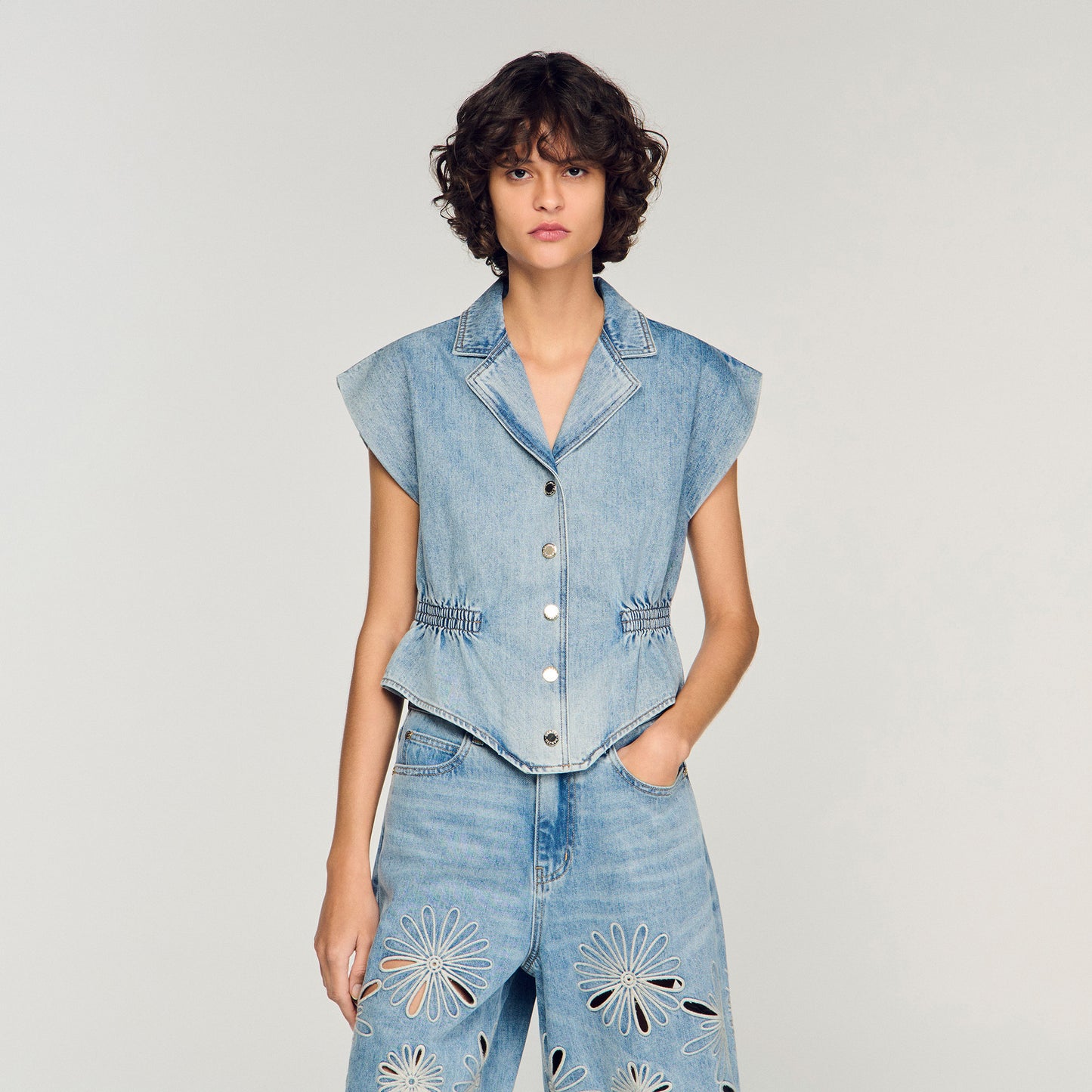Kurtis Denim Top Blue Jean