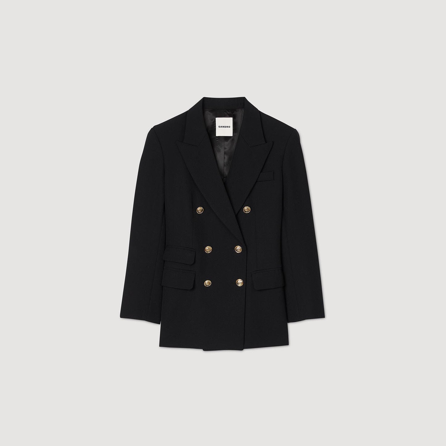 Double-Breasted Suit Jacket Black