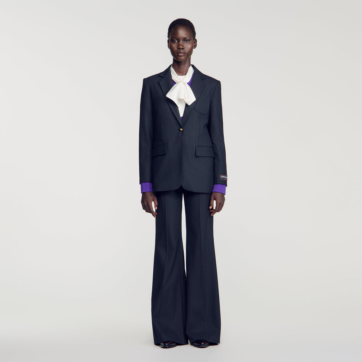 Victoire Wool Suit Jacket Navy Blue