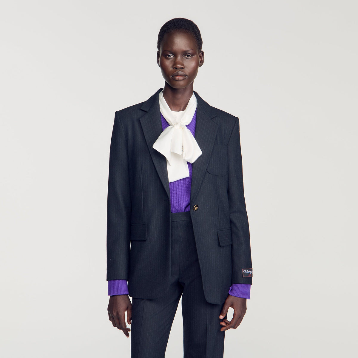 Victoire Wool Suit Jacket Navy Blue