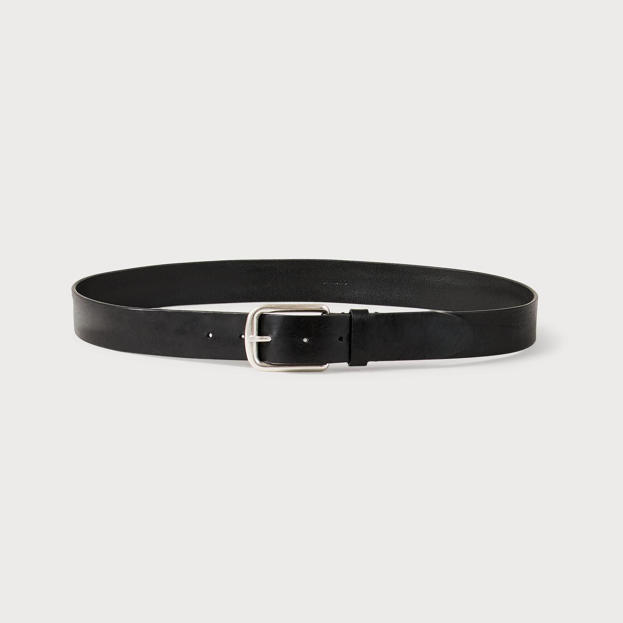 Vegetable-Tanned Leather Belt Black