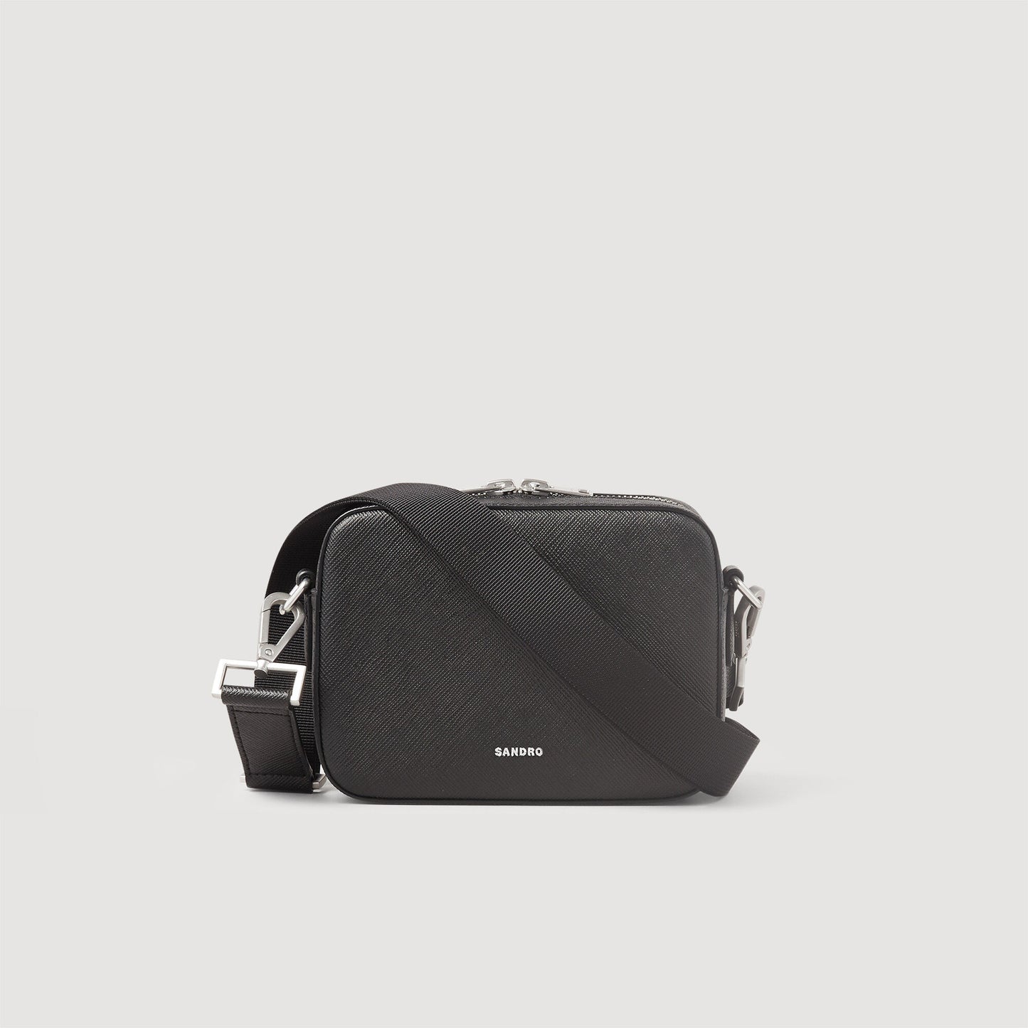 Minibag Hook Small Saffiano Leather Bag Black