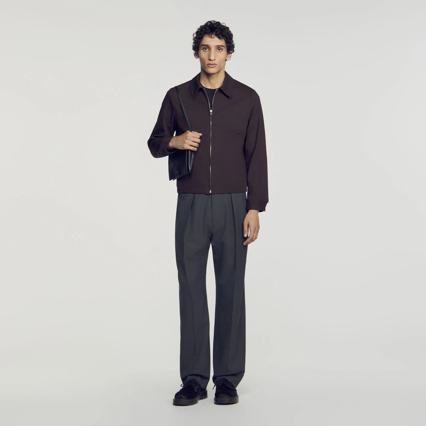 Cotton Jacket Worker Jacket Chocolate