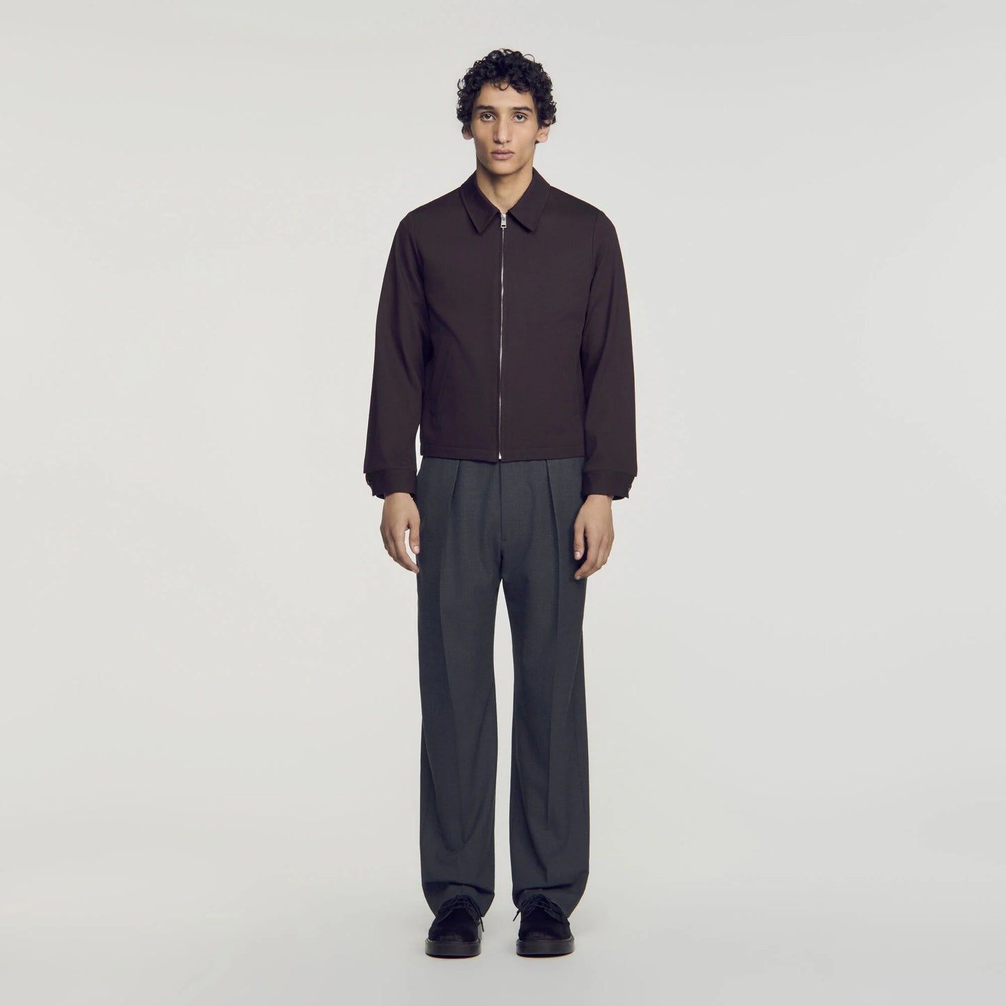 Cotton Jacket Worker Jacket Chocolate