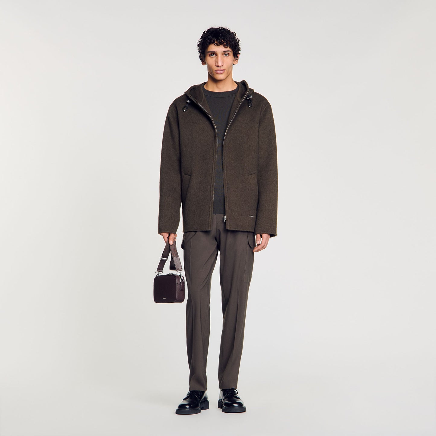 Hooded Windcheater Dark Kaki.