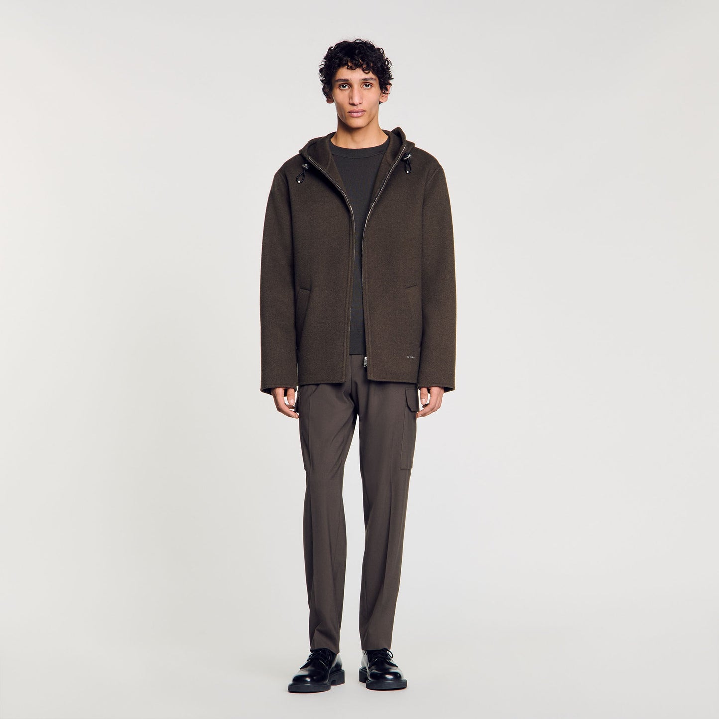 Hooded Windcheater Dark Kaki.