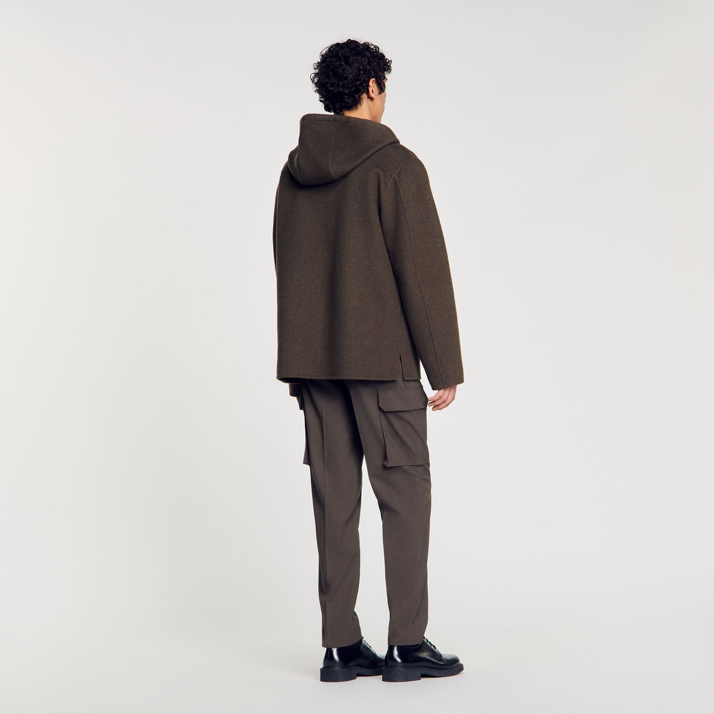 Hooded Windcheater Dark Kaki.