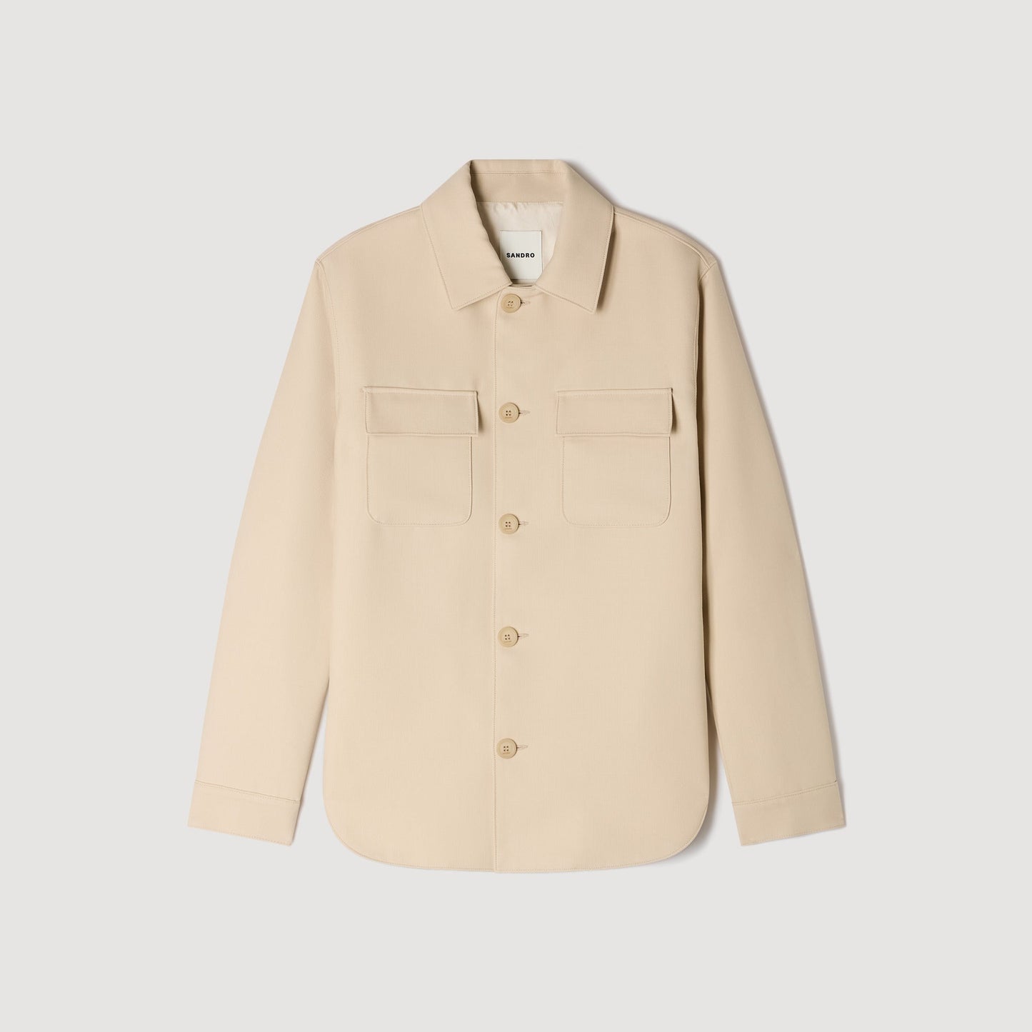Overshirt Buttoned Overshirt Beige