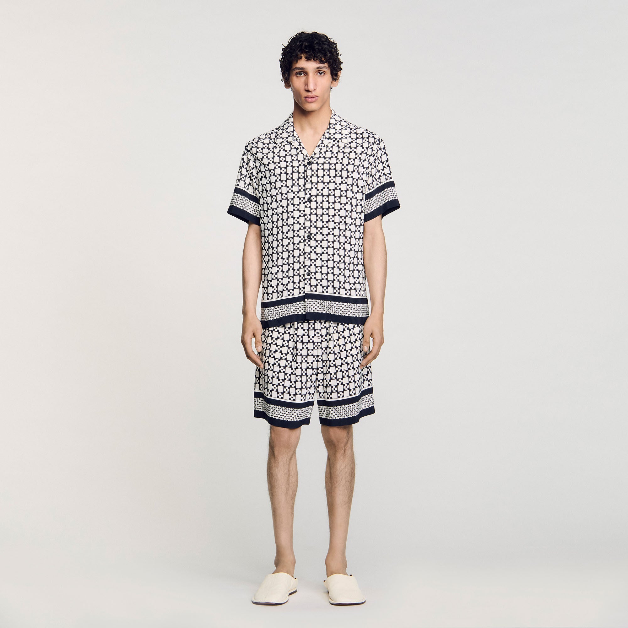 Cross Mc Square Cross Motif Flowing Blouse Black Black