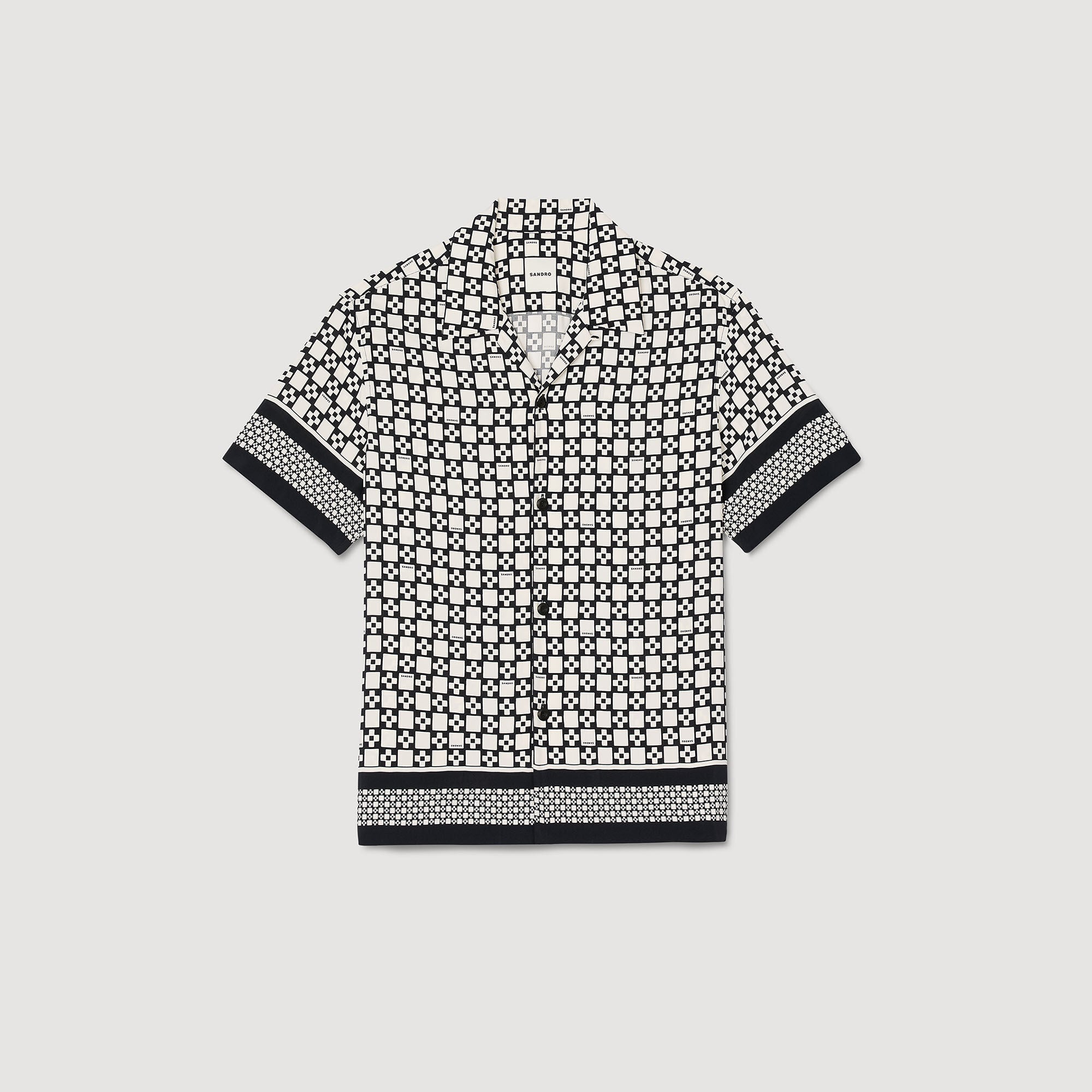 Cross Mc Square Cross Motif Flowing Blouse Black Black