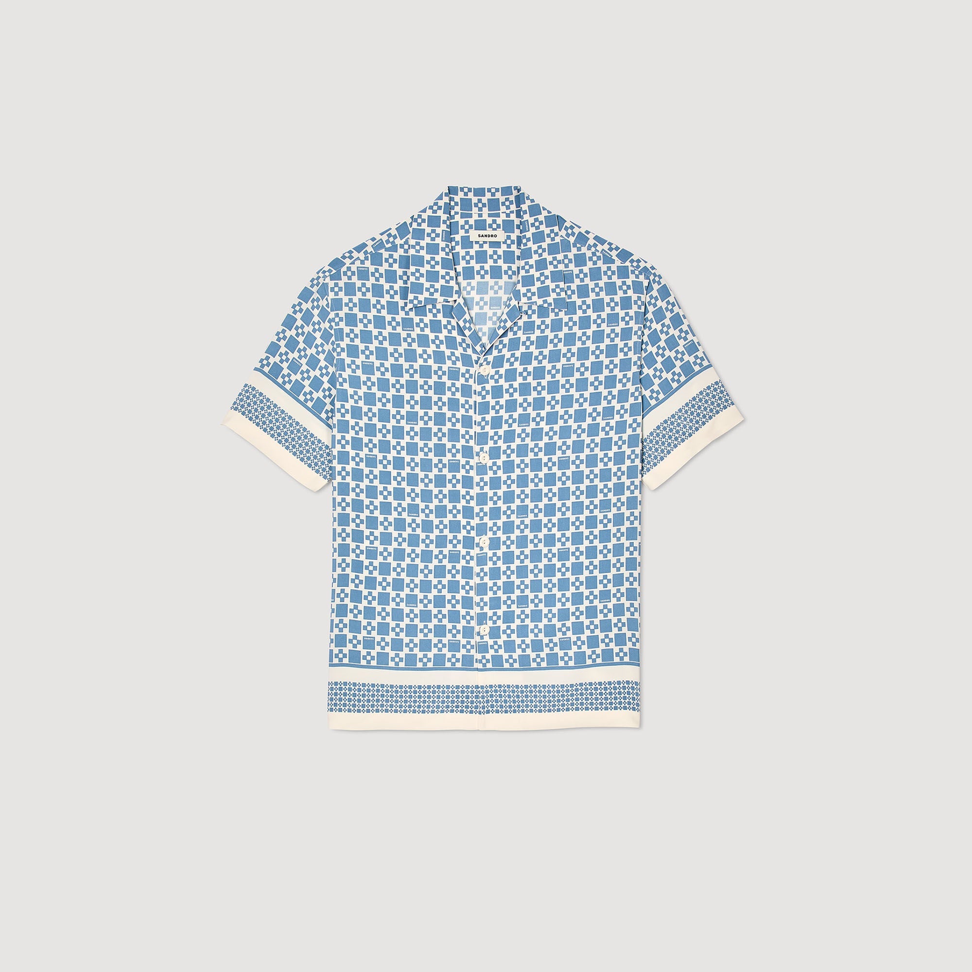 Cross Mc Square Cross Motif Flowing Blouse Bluesky Bluesky