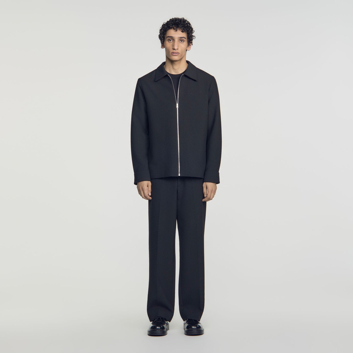 Joker Zip Shirt Shirt Black
